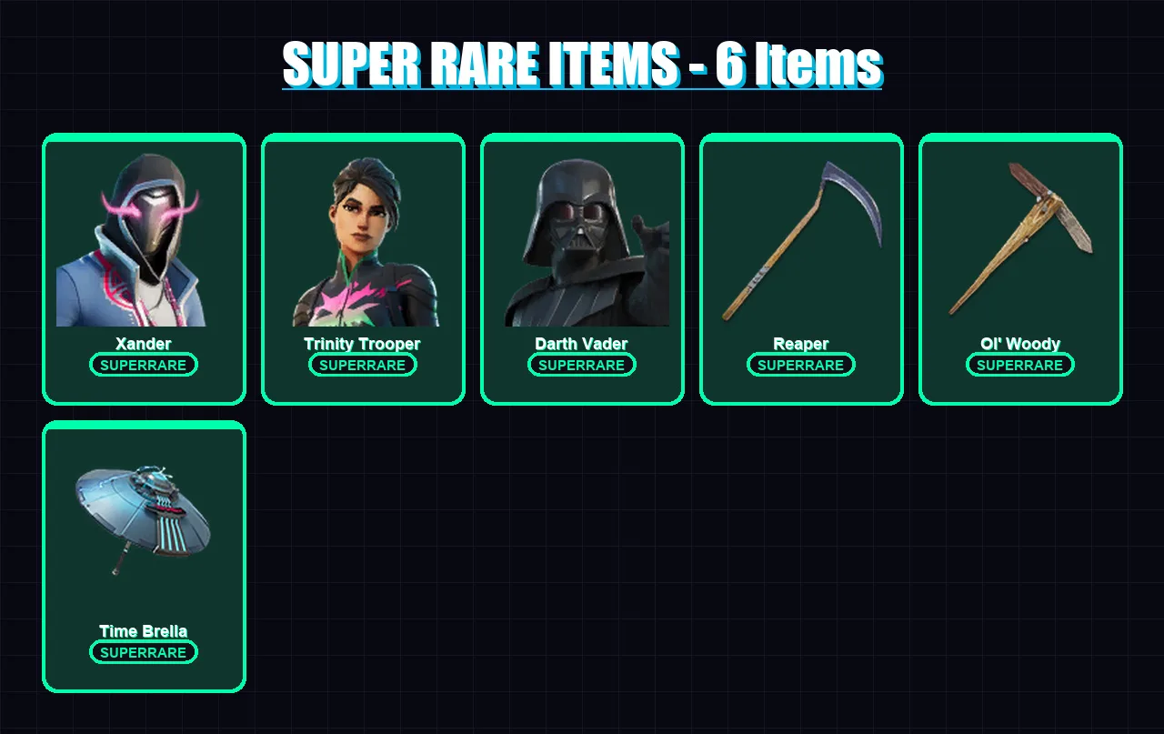 [PC/XBOX/PSN] | Xander | Trinity Trooper | Darth Vader | Kymera | Blaze | 105 skin | 143 pickaxe | 94 emote | 115 glider | Lv2229