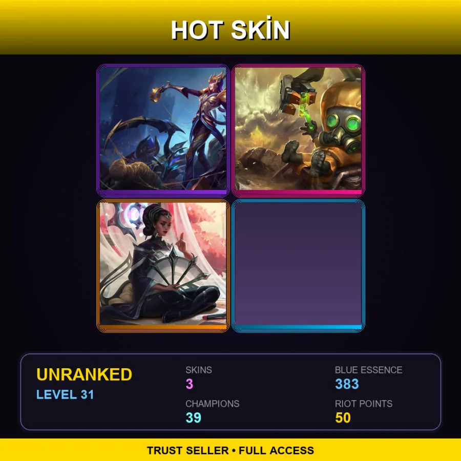 EUNE | Lv31 | Unranked | 3 Skin | 39 Champ