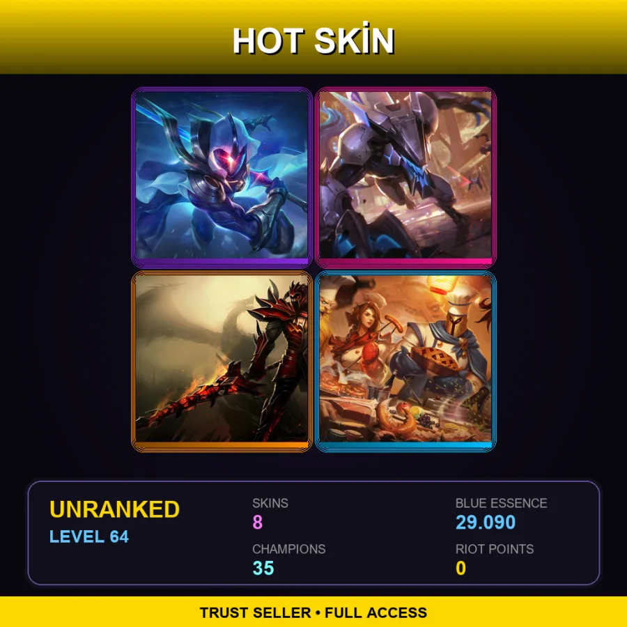 LAS | Lv64 | Unranked | 8 Skin | 35 Champ