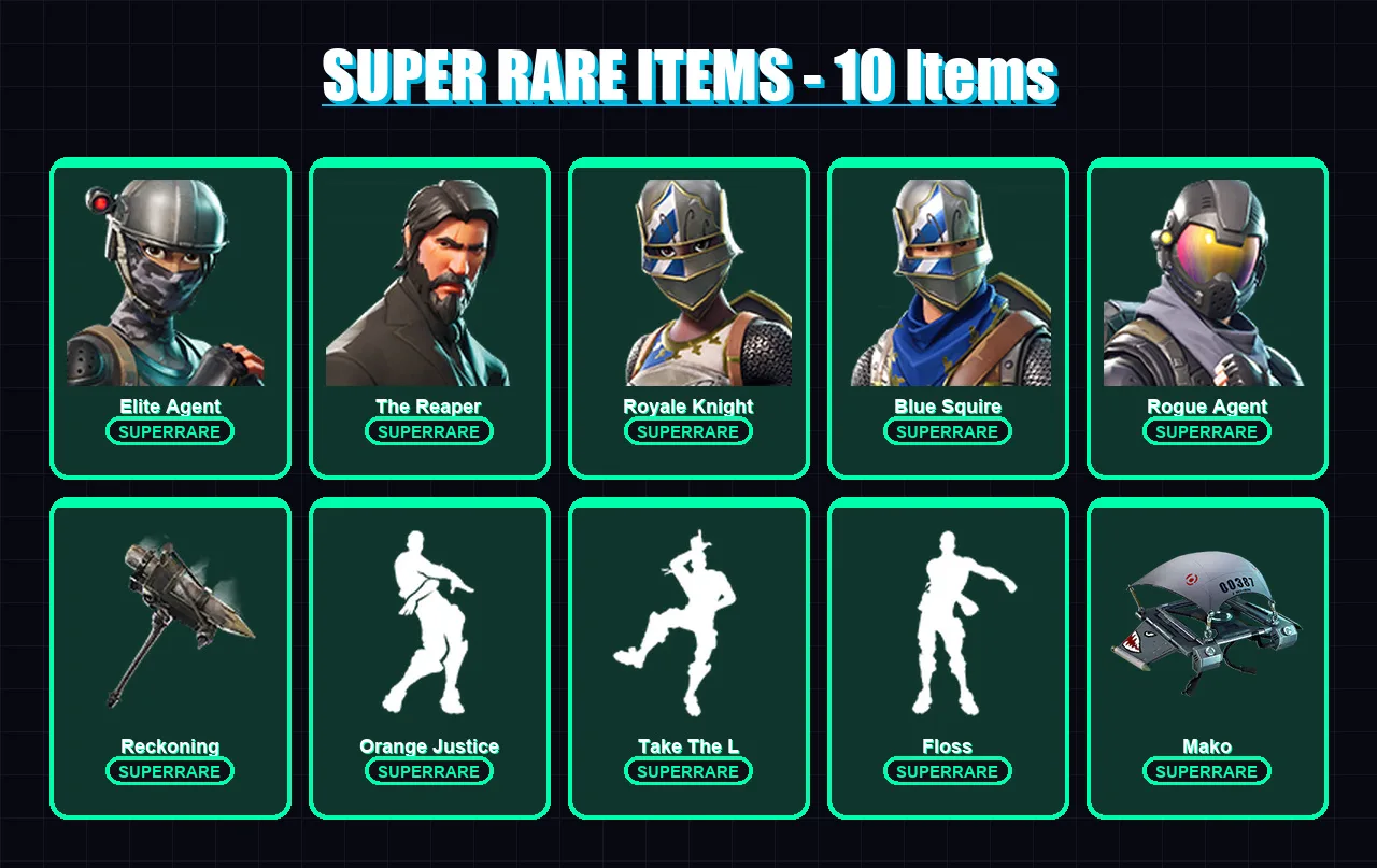 [PC/PSN] | Elite Agent | The Reaper | Royale Knight | Blue Squire | Rogue Agent | 89 skin | 74 pickaxe | 97 emote | 86 glider | Lv1157 — Fortnite account