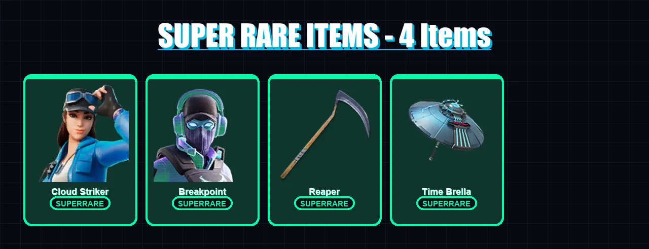 [PS4/PS5/XBOX/PC] | Cloud Striker | Breakpoint | Predator | Nezumi | The Cube Queen | 98 skin | 138 pickaxe | 91 emote | 104 glider | Lv1778