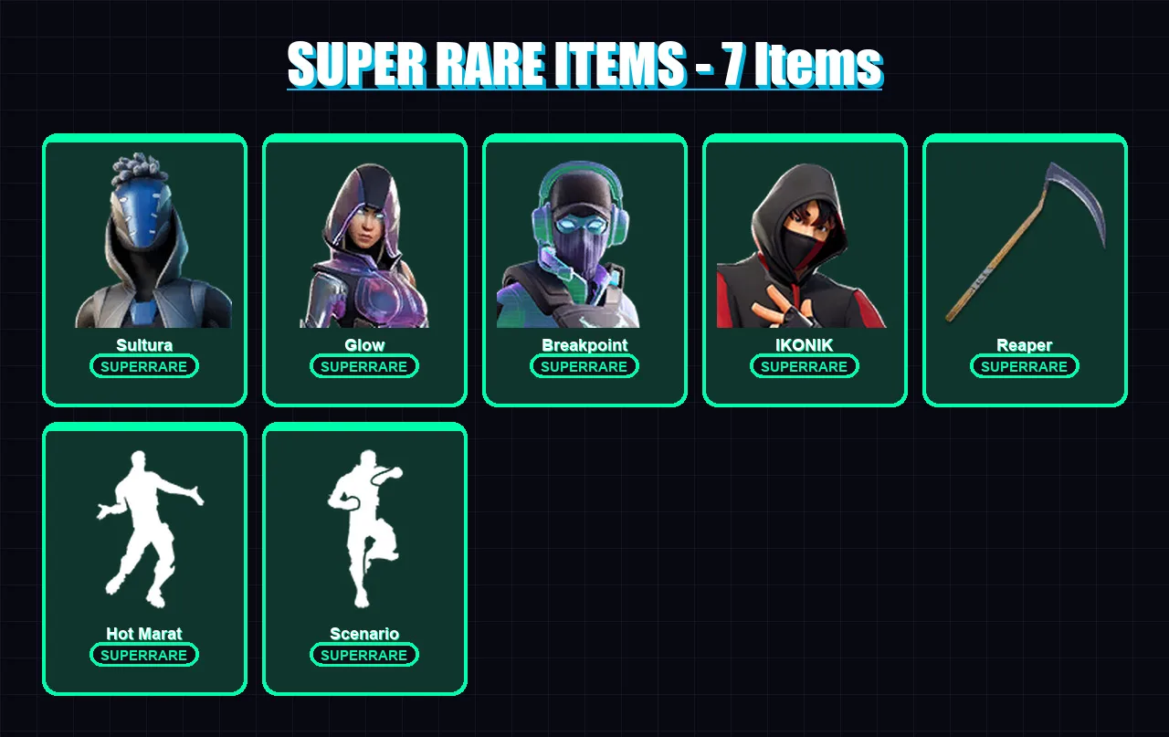 [PS4/PS5/XBOX/PC] | Sultura | Glow | Breakpoint | IKONIK | Galaxia | 108 skin | 109 pickaxe | 94 emote | 88 glider | Lv1359