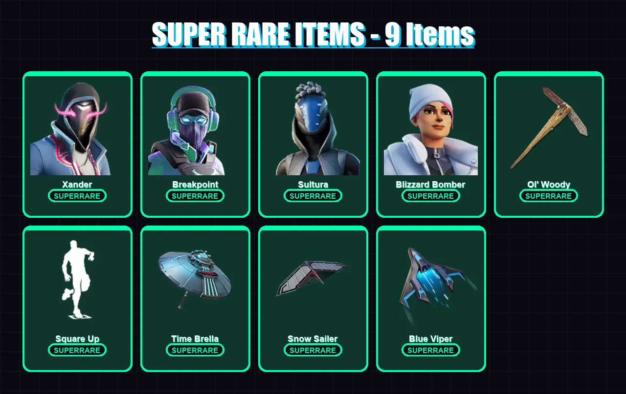 [PS4/PS5/PC] | Xander | Breakpoint | Sultura | Blizzard Bomber | Valeria | 142 skin | 209 pickaxe | 169 emote | 146 glider | Lv2570