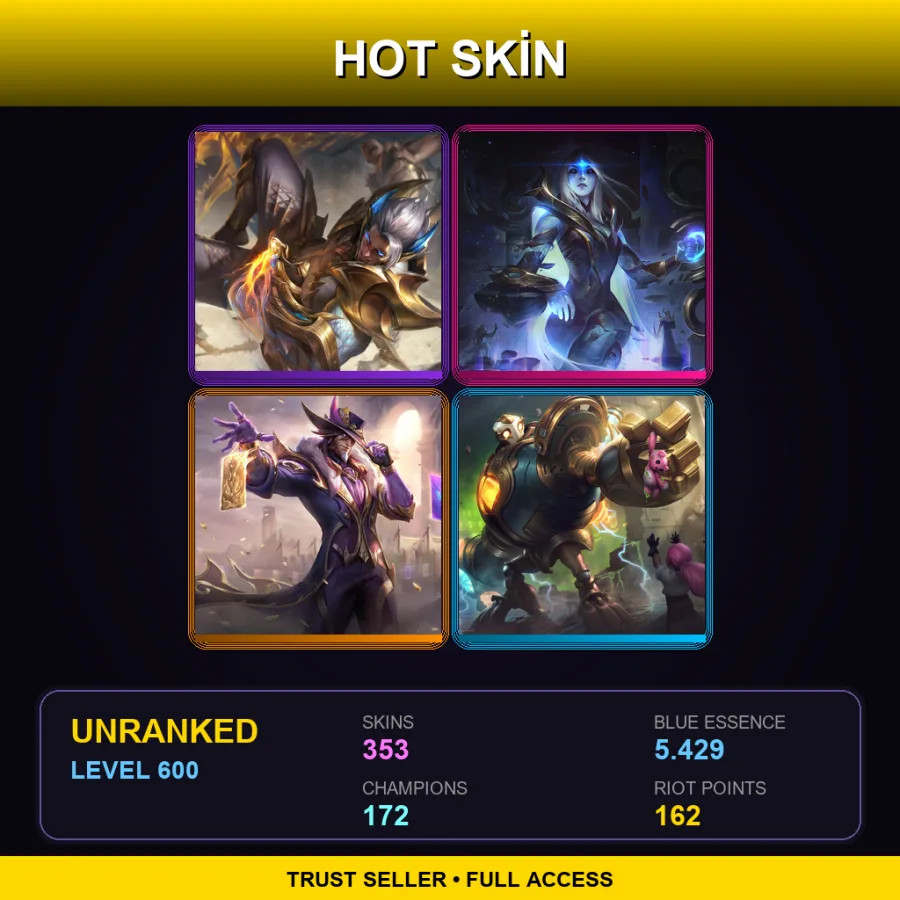 BR | Lv600 | Unranked | 353 Skin | 172 Champ