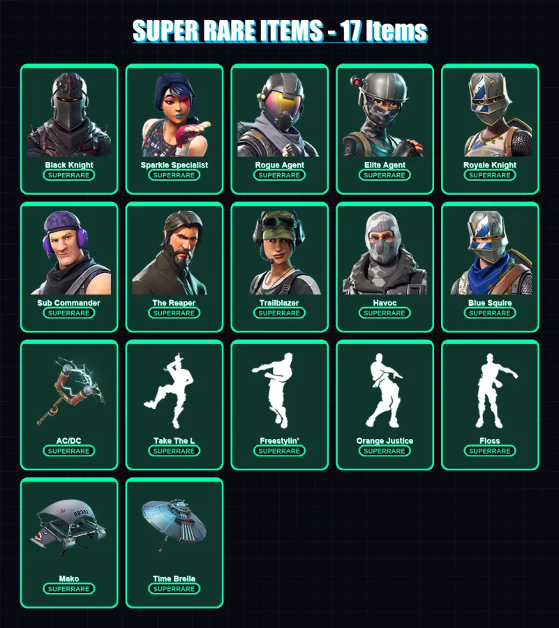 [PS4/PS5/XBOX/PC] | Black Knight | Sparkle Specialist | Rogue Agent | 34 skin | Lv831