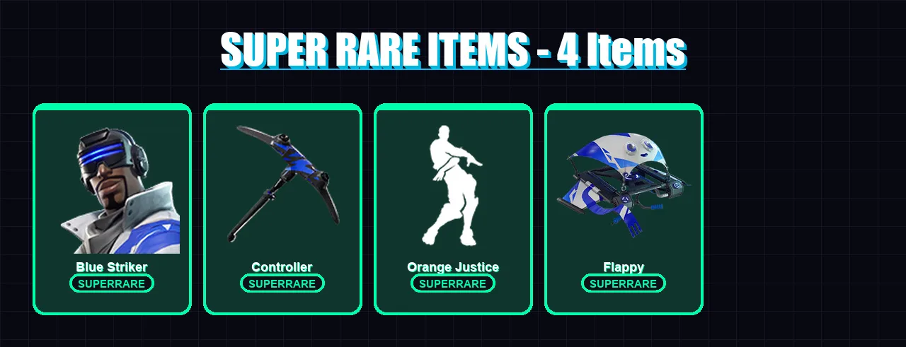 [PS4/PS5/XBOX/PC] | Blue Striker | Drift | Huntress | Sun Strider | Redline | 5 skin | 18 pickaxe | 18 emote | 16 glider | Lv329