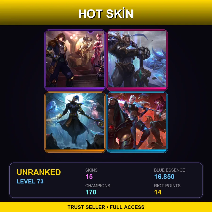 VN | Lv73 | Unranked | 15 Skin | 170 Champ — Divine Soraka