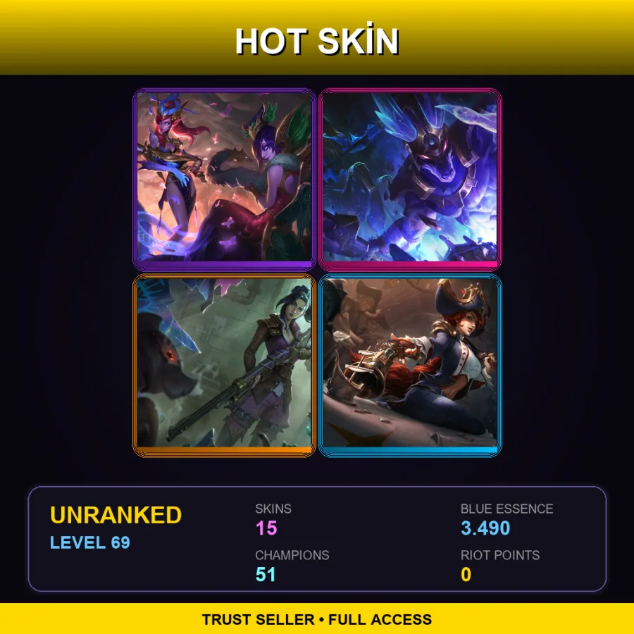 LAN | Lv69 | Unranked | 15 Skin | 51 Champ — Porcelain Amumu
