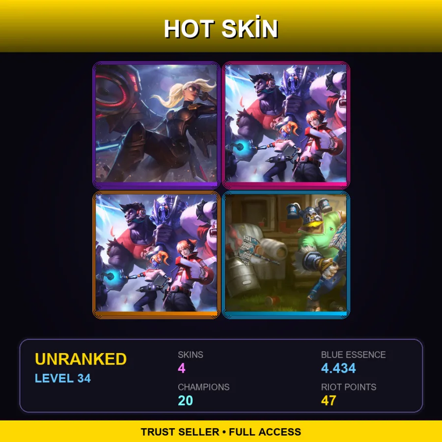 LAN | Lv34 | Unranked | 4 Skin | 20 Champ