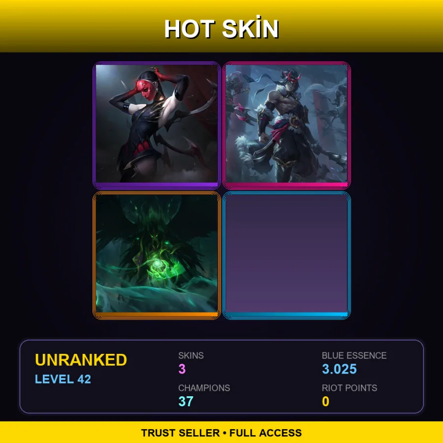 TR | Lv42 | Unranked | 3 Skin | 37 Champ — Tyrant Swain