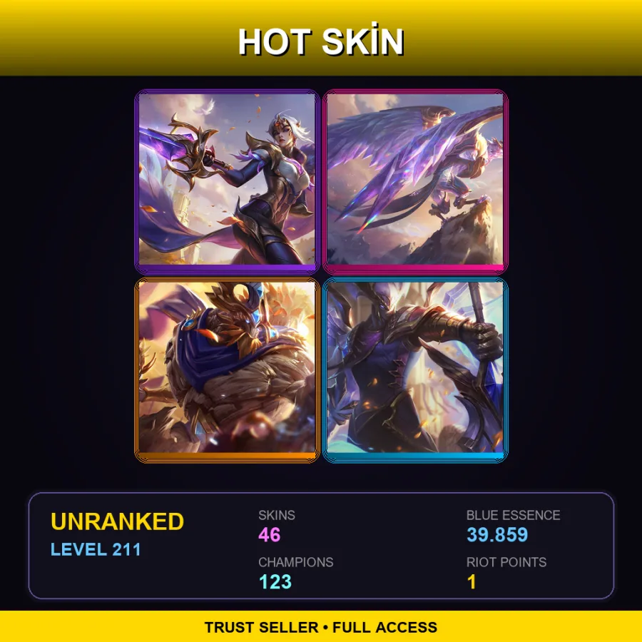 TR | Lv211 | Unranked | 46 Skin | 123 Champ