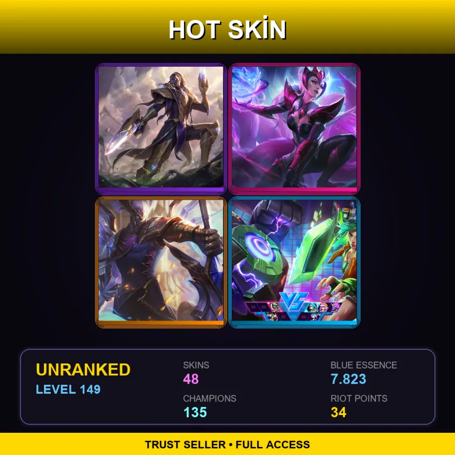TR | Lv149 | Unranked | 48 Skin | 135 Champ