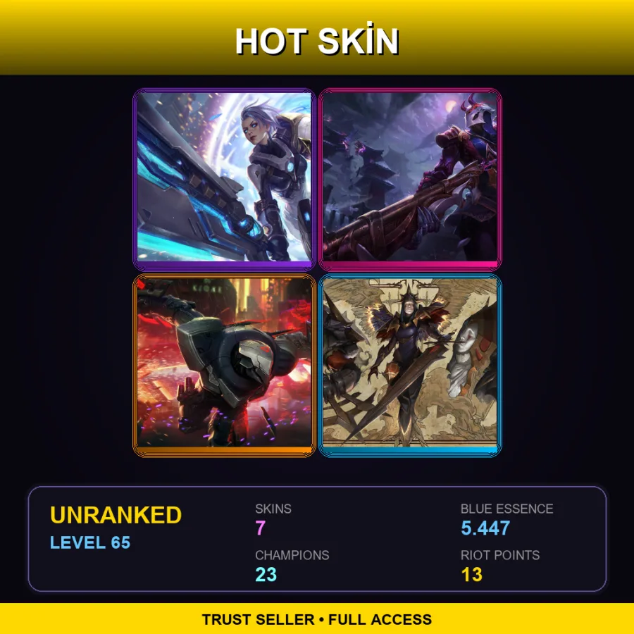SG | Lv65 | Unranked | 7 Skin | 23 Champ