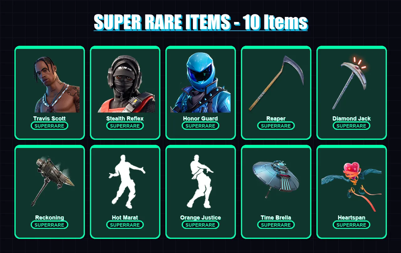 [PC] | Travis Scott | Stealth Reflex | Honor Guard | Valeria | Ruin | 103 skin | 88 pickaxe | 117 emote | 84 glider | Lv1227