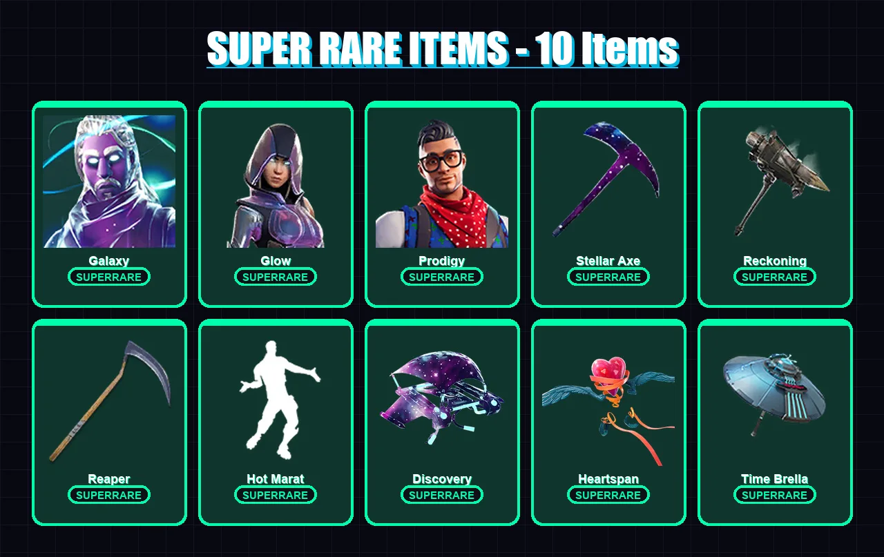 [PC/XBOX] | Galaxy | Glow | Prodigy | A.I.M. | Rox | 60 skin | 72 pickaxe | 77 emote | 75 glider | Lv1168