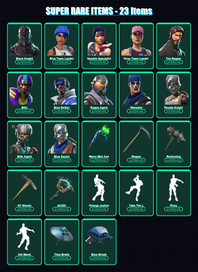 [PS4/PS5/XBOX/PC] | Black Knight | Blue Team Leader | Sparkle Specialist | 260 skin | Lv3201