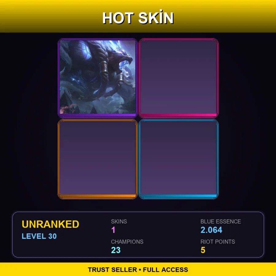 EUNE | Lv30 | Unranked | 1 Skin | 23 Champ