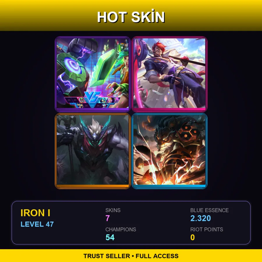 EUNE | Lv47 | Iron I | 7 Skin | 54 Champ