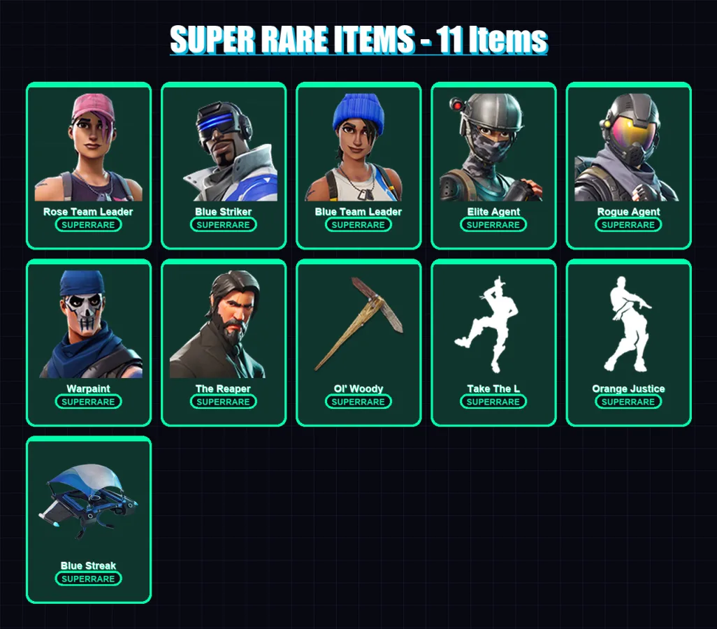 [PC/XBOX/PSN] | Rose Team Leader | Blue Striker | Blue Team Leader | Elite Agent | Rogue Agent | 34 skin | 29 pickaxe | 25 emote | 25 glider | Lv244 — Fortnite account