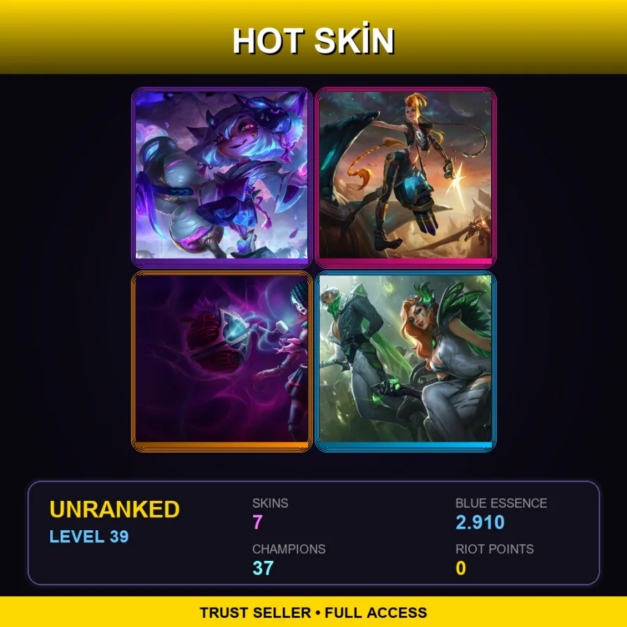LAN | Lv39 | Unranked | 7 Skin | 37 Champ