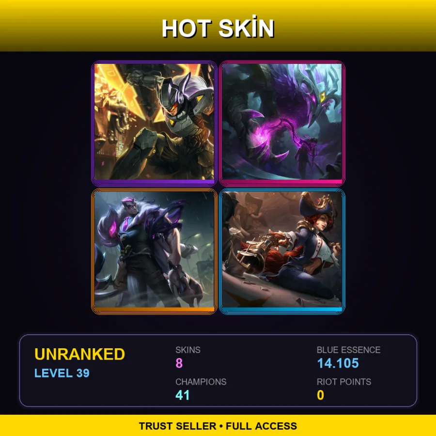 EUNE | Lv39 | Unranked | 8 Skin | 41 Champ