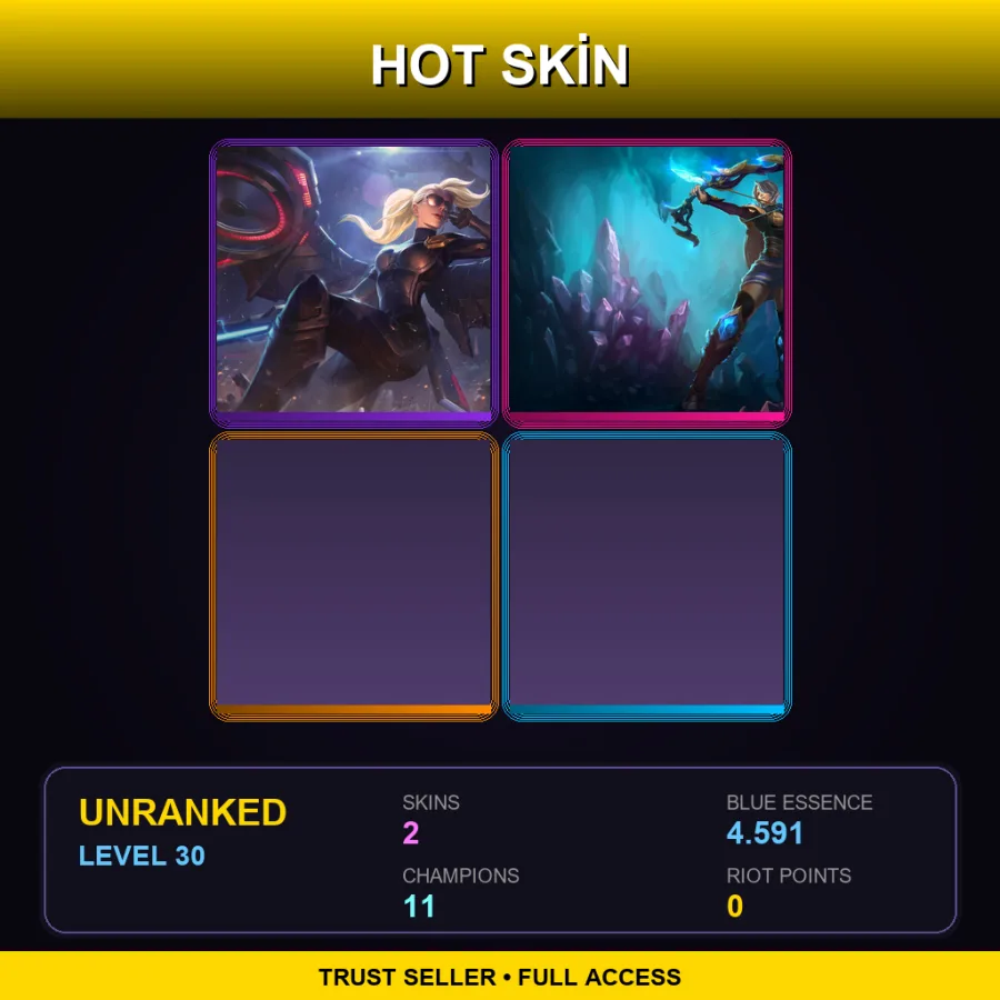 EUNE | Lv30 | Unranked | 2 Skin | 11 Champ
