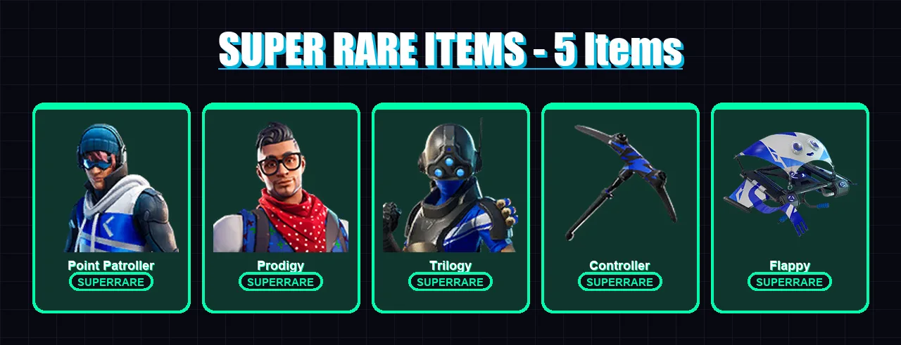 [PS4/PS5/XBOX/PC] | Point Patroller | Prodigy | Trilogy | Deadpool | Hybrid | 17 skin | 11 pickaxe | 16 emote | 15 glider | Lv146