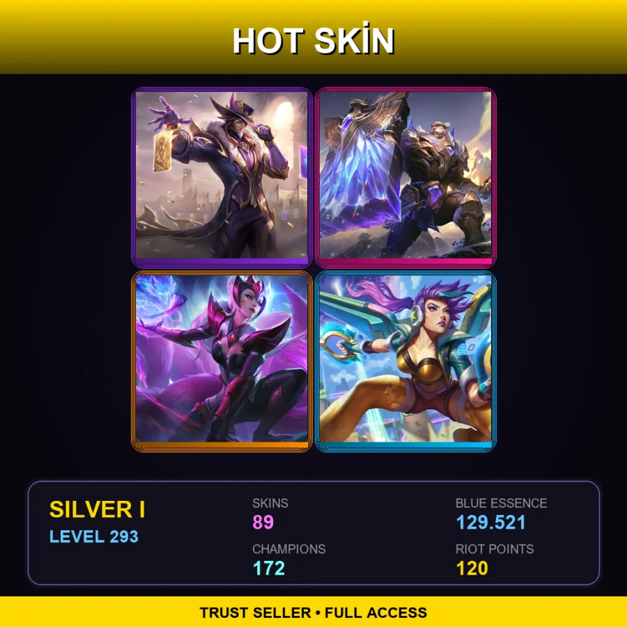 EUNE | Lv293 | Silver I | 89 Skin | 172 Champ