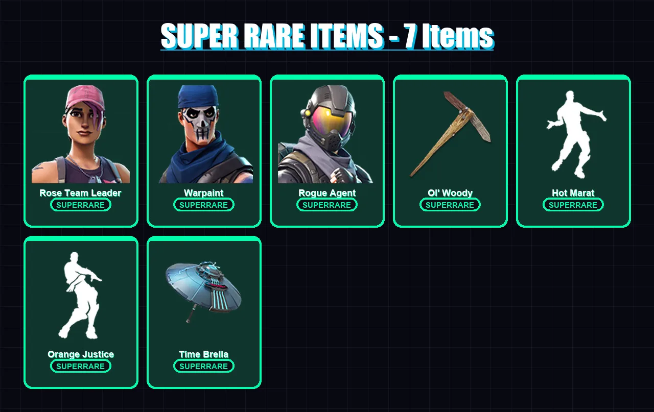 [PC/XBOX/PSN] | Rose Team Leader | Warpaint | Rogue Agent | Carbide | Spectra Knight | 30 skin | 31 pickaxe | 42 emote | 39 glider | Lv514 — Fortnite account
