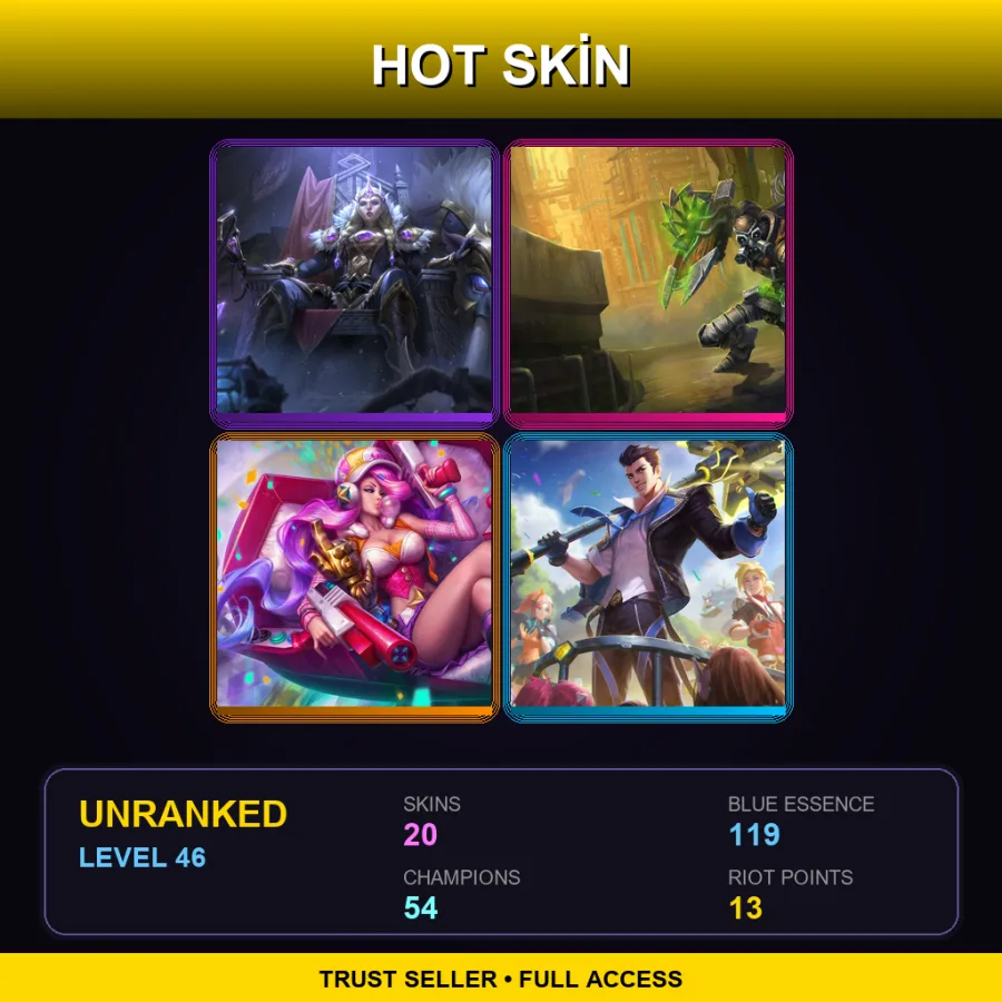 LAN | Lv46 | Unranked | 20 Skin | 54 Champ