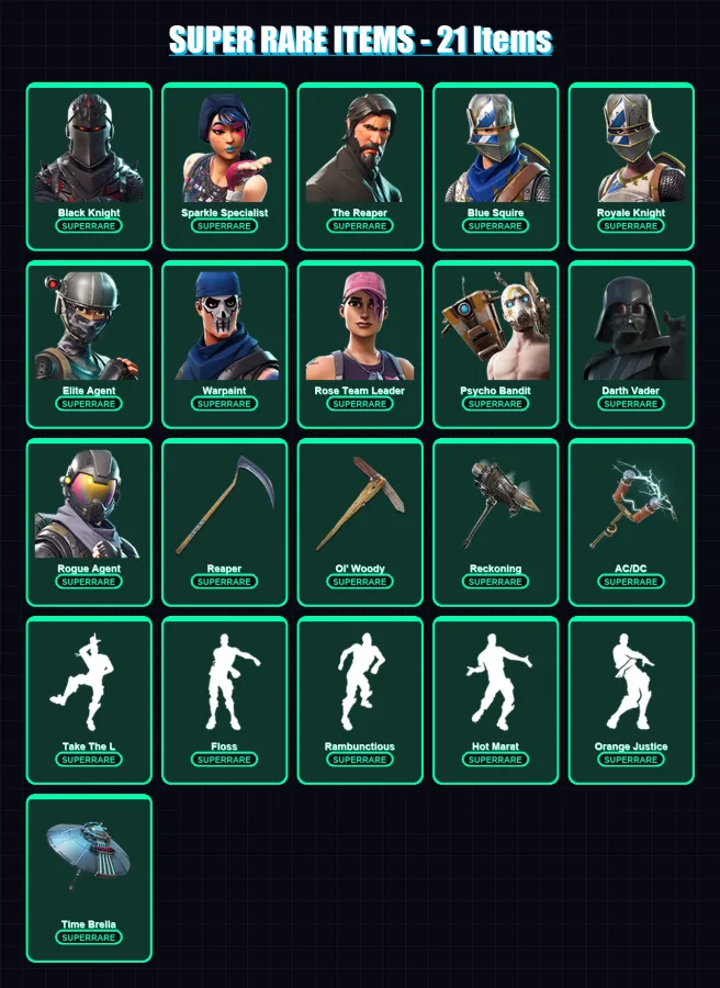[PC/XBOX/PSN] | Black Knight | Sparkle Specialist | The Reaper | 282 skin | Lv4080