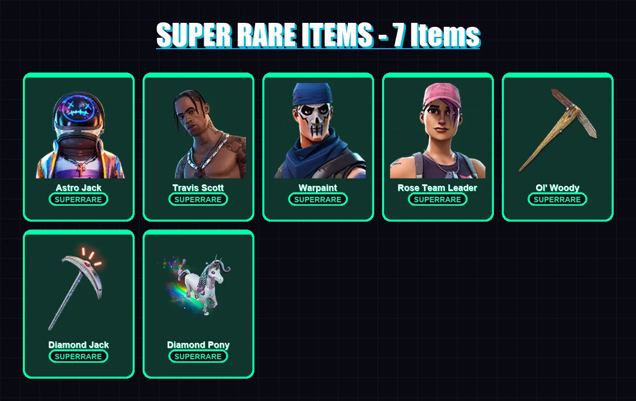 [PC/XBOX/PSN] | Astro Jack | Travis Scott | Warpaint | Rose Team Leader | Fusion | 78 skin | 72 pickaxe | 82 emote | 68 glider | Lv965