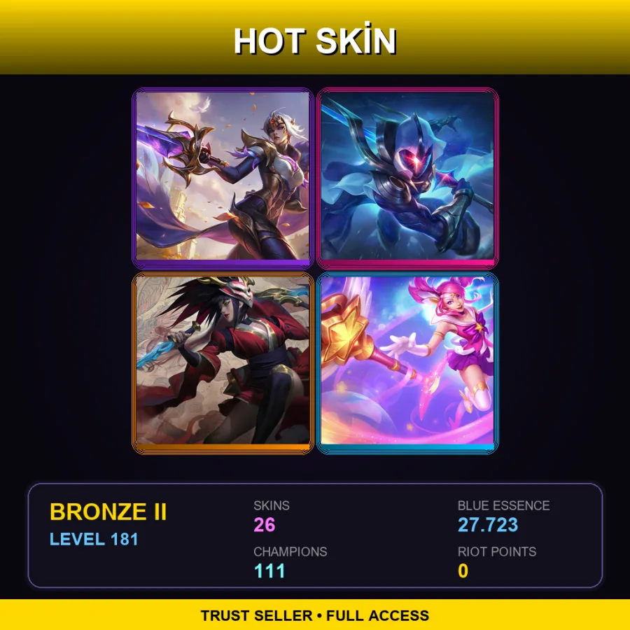 EUW | Lv181 | Bronze II | 26 Skin | 111 Champ — Vandal Vladimir