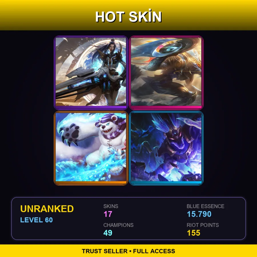 EUNE | Lv60 | Unranked | 17 Skin | 49 Champ