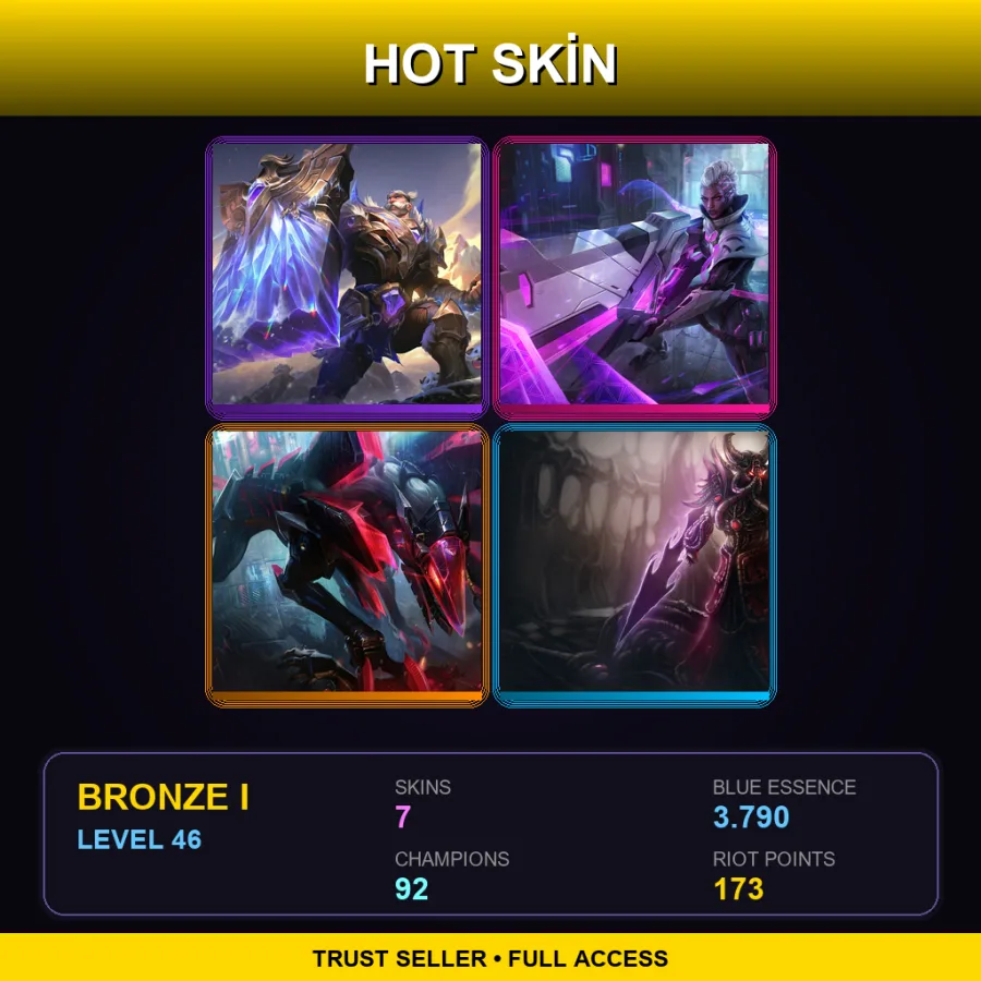 TR | Lv46 | Bronze I | 7 Skin | 92 Champ