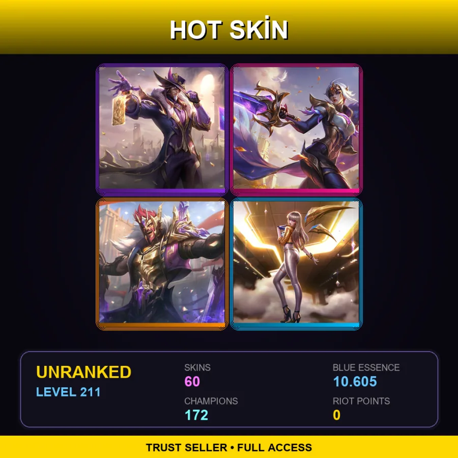 LAN | Lv211 | Unranked | 60 Skin | 172 Champ — Ssg Gnar