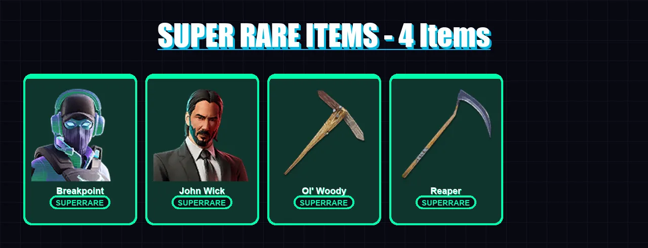 [PC/PSN] | Breakpoint | John Wick | Fate | Fusion | Blaze | 107 skin | 90 pickaxe | 103 emote | 89 glider | Lv1491 — Fortnite account