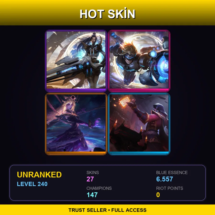 SG | Lv240 | Unranked | 27 Skin | 147 Champ