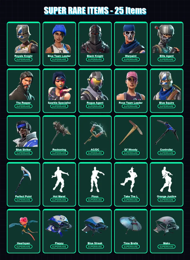 [PS4/PS5/XBOX/PC] | Royale Knight | Blue Team Leader | Black Knight | 110 skin | Lv1894