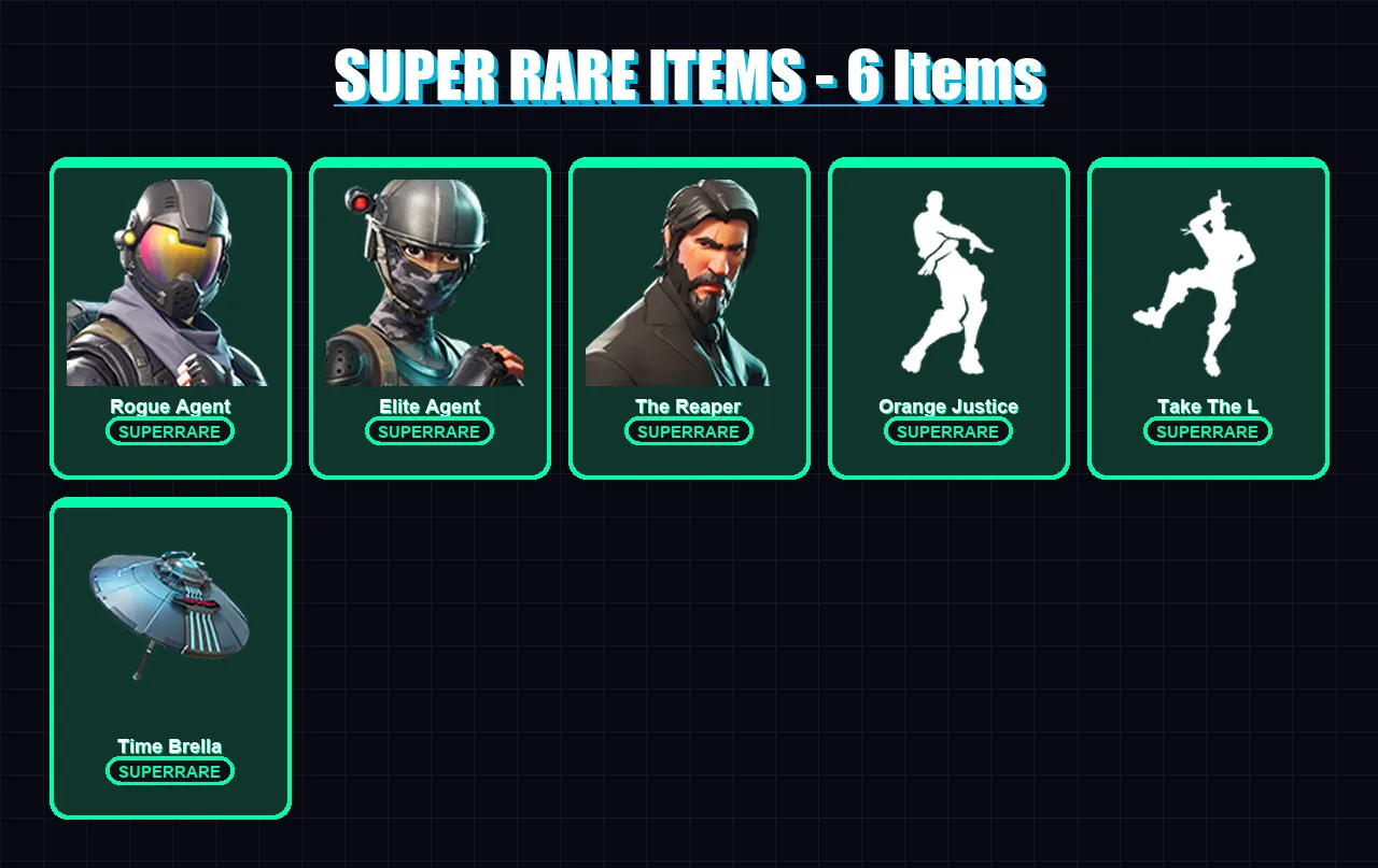 [PC/XBOX/PSN] | Rogue Agent | Elite Agent | The Reaper | Lynx | Zenith | 67 skin | 90 pickaxe | 88 emote | 91 glider | Lv1406