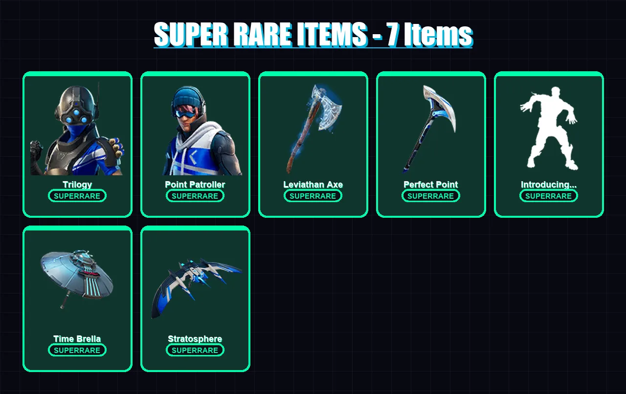 [PC/XBOX] | Trilogy | Point Patroller | Deadpool | Eternal Knight | Mandalorian | 112 skin | 146 pickaxe | 100 emote | 116 glider | Lv2743