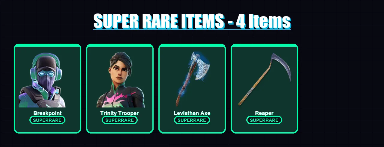 [PC/PSN] | Breakpoint | Trinity Trooper | Ronin | Raz | The Imagined | 146 skin | 121 pickaxe | 67 emote | 72 glider | Lv1130 — Fortnite account