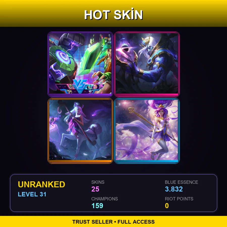 VN | Lv31 | Unranked | 25 Skin | 159 Champ