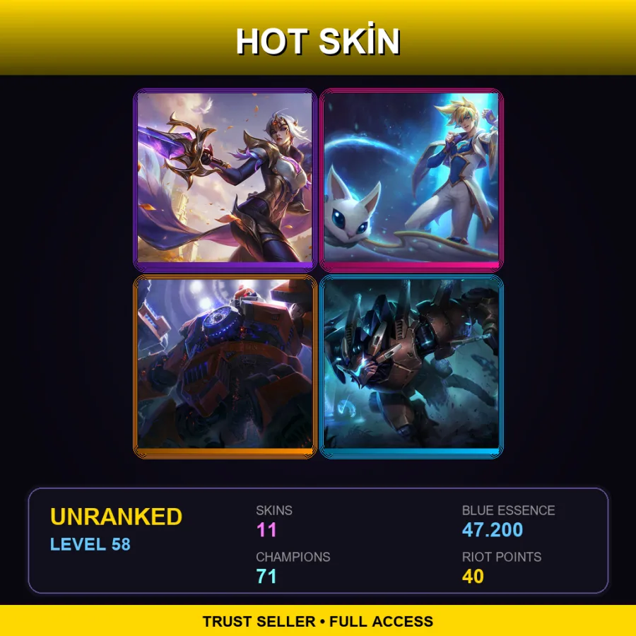 VN | Lv58 | Unranked | 11 Skin | 71 Champ — Mecha Zero Sion