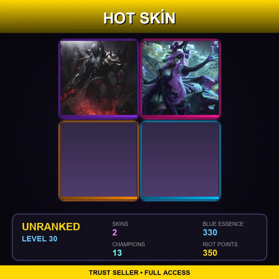 EUNE | Lv30 | Unranked | 2 Skin | 13 Champ — LoL account