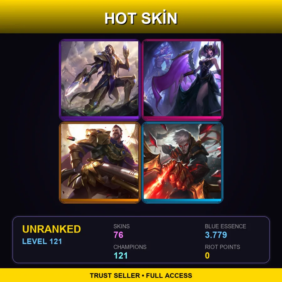 VN | Lv121 | Unranked | 76 Skin | 121 Champ