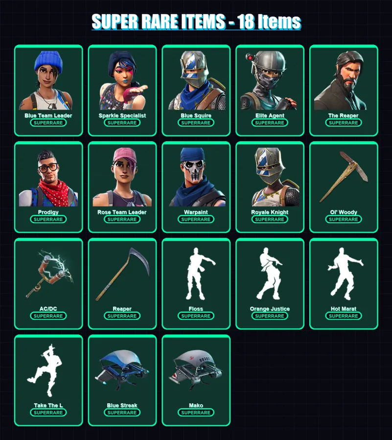 [PS4/PS5/XBOX/PC] | Blue Team Leader | Sparkle Specialist | Blue Squire | 61 skin | Lv907