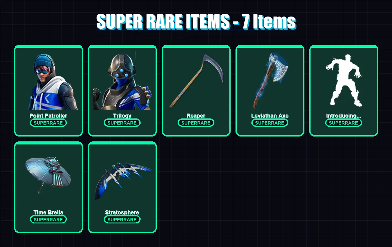 [PC] | Point Patroller | Trilogy | Sentinel | Torin | The Cube Queen | 101 skin | 155 pickaxe | 129 emote | 138 glider | Lv2427