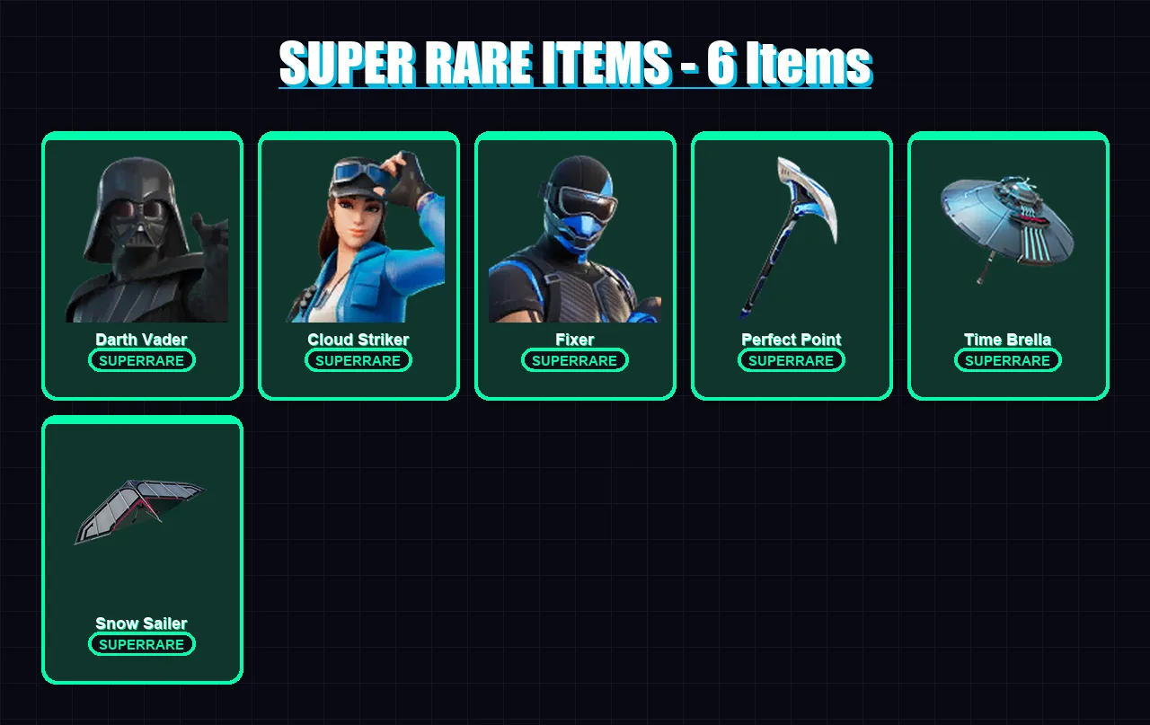 [PS4/PS5/XBOX/PC] | Darth Vader | Cloud Striker | Fixer | Kymera | Predator | 234 skin | 288 pickaxe | 192 emote | 228 glider | Lv3397
