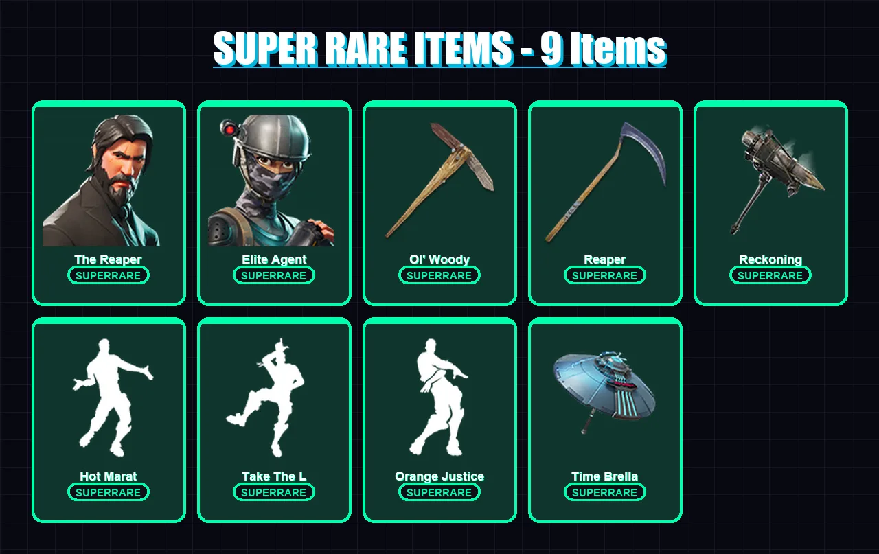 [PS4/PS5/PC] | The Reaper | Elite Agent | Valor | Battle Hound | Luxe | 100 skin | 85 pickaxe | 92 emote | 92 glider | Lv1323